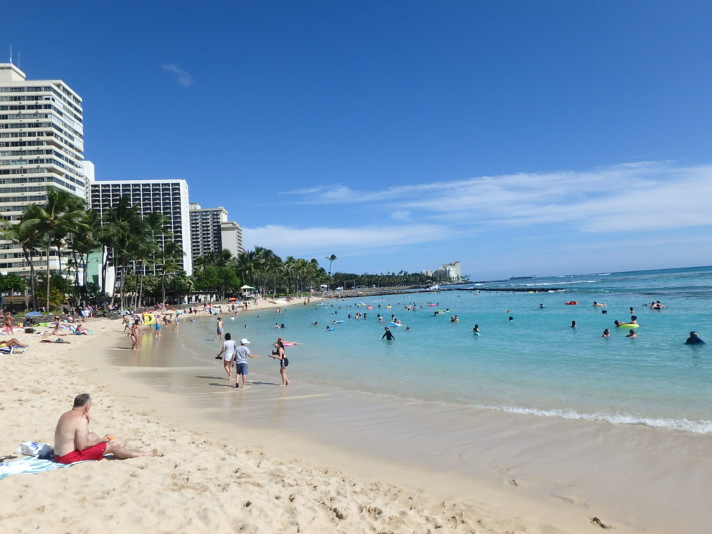 2018年夏休み ハワイ旅行記その14 ついにワイキキビーチへ